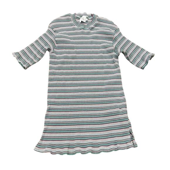 Things Between Striped Stretch Ribbed Top & Shorts Lounge Set Women's L/XL - Picture 2 of 10